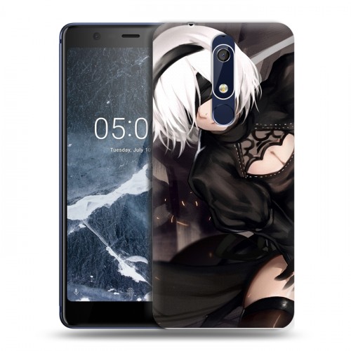 Дизайнерский пластиковый чехол для Nokia 5.1 NieR:Automata