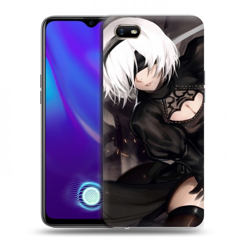 Дизайнерский силиконовый с усиленными углами чехол для OPPO A1k NieR:Automata