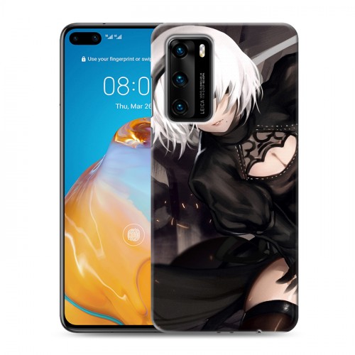 Дизайнерский пластиковый чехол для Huawei P40 NieR:Automata