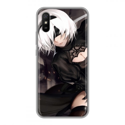 Дизайнерский силиконовый с усиленными углами чехол для Xiaomi RedMi 9A NieR:Automata