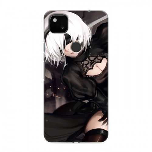 Дизайнерский пластиковый чехол для Google Pixel 4a NieR:Automata