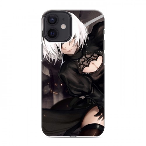 Дизайнерский силиконовый с усиленными углами чехол для Iphone 12 Mini NieR:Automata