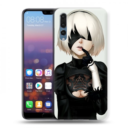 Дизайнерский силиконовый с усиленными углами чехол для Huawei P20 Pro NieR:Automata