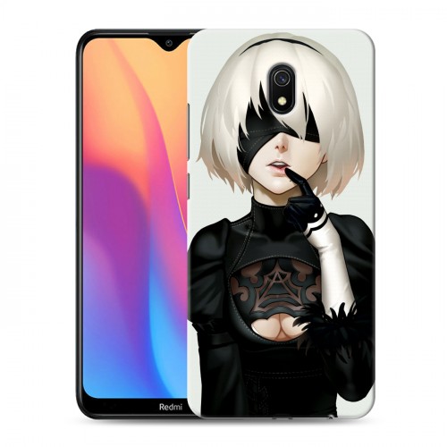 Дизайнерский силиконовый с усиленными углами чехол для Xiaomi RedMi 8A NieR:Automata