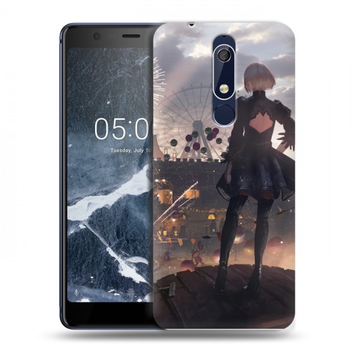 Дизайнерский пластиковый чехол для Nokia 5.1 NieR:Automata