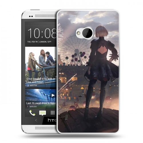 Дизайнерский пластиковый чехол для HTC One (M7) Dual SIM NieR:Automata