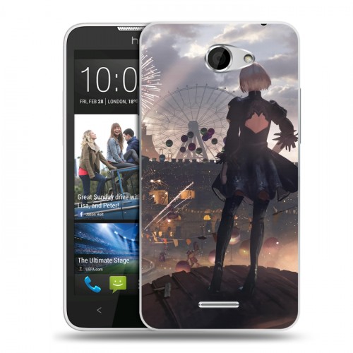 Дизайнерский пластиковый чехол для HTC Desire 516 NieR:Automata