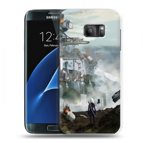 Дизайнерский силиконовый с усиленными углами чехол для Samsung Galaxy S7 NieR:Automata