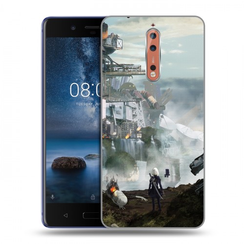 Дизайнерский пластиковый чехол для Nokia 8 NieR:Automata