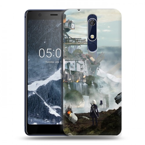 Дизайнерский пластиковый чехол для Nokia 5.1 NieR:Automata