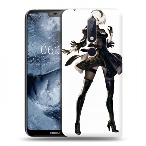 Дизайнерский силиконовый чехол для Nokia 6.1 Plus NieR:Automata