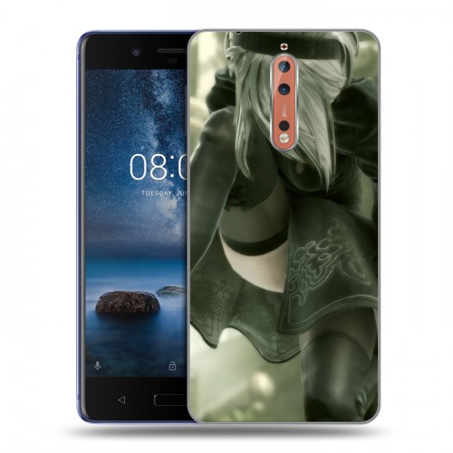 Дизайнерский пластиковый чехол для Nokia 8 NieR:Automata