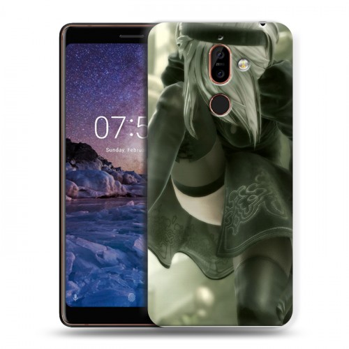 Дизайнерский пластиковый чехол для Nokia 7 Plus NieR:Automata