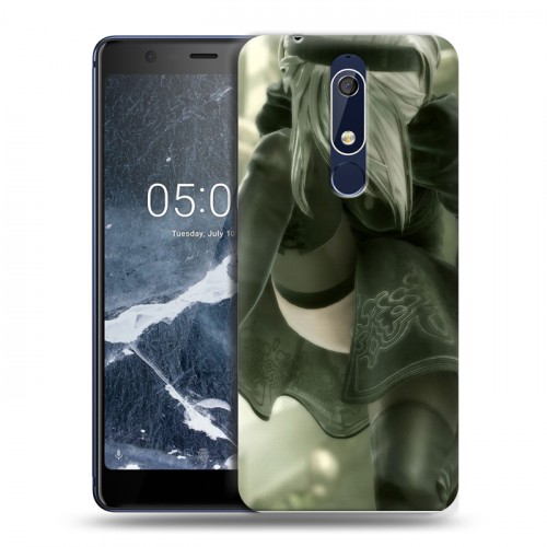 Дизайнерский пластиковый чехол для Nokia 5.1 NieR:Automata