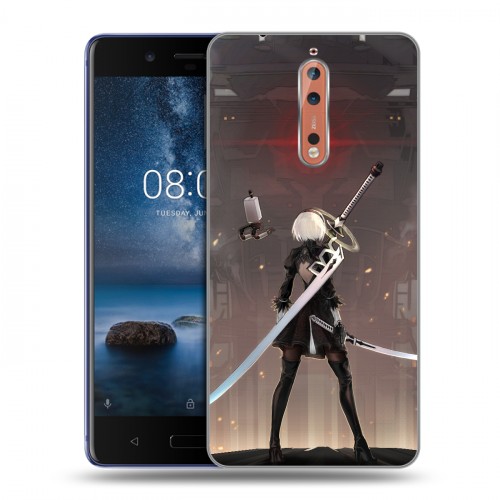 Дизайнерский пластиковый чехол для Nokia 8 NieR:Automata