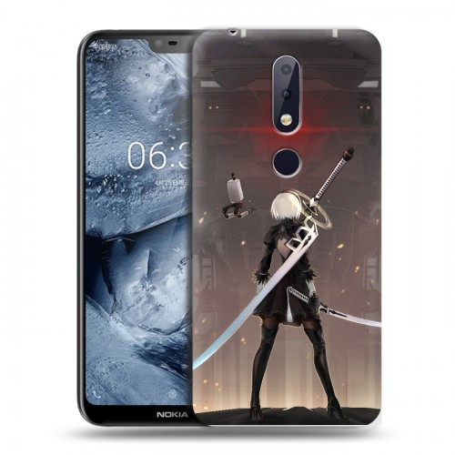 Дизайнерский пластиковый чехол для Nokia 6.1 Plus NieR:Automata