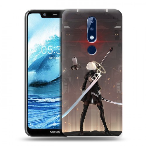 Дизайнерский пластиковый чехол для Nokia 5.1 Plus NieR:Automata