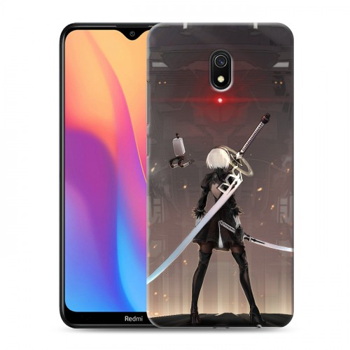 Дизайнерский силиконовый с усиленными углами чехол для Xiaomi RedMi 8A NieR:Automata