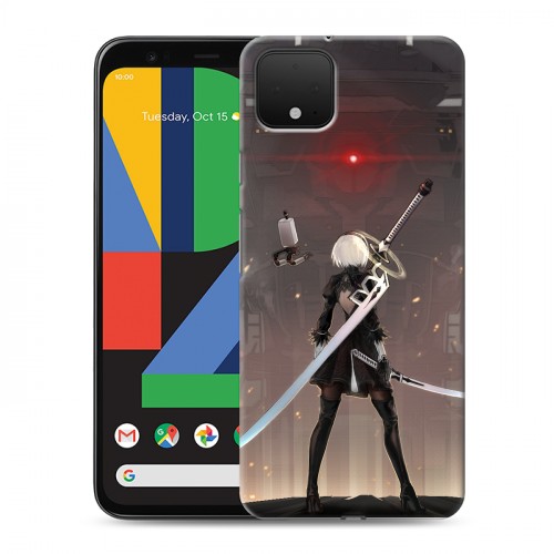 Дизайнерский пластиковый чехол для Google Pixel 4 NieR:Automata