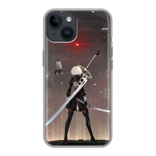 Дизайнерский пластиковый чехол для Iphone 14 NieR:Automata