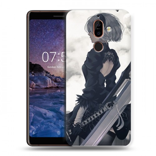 Дизайнерский пластиковый чехол для Nokia 7 Plus NieR:Automata