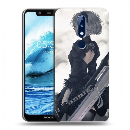 Дизайнерский силиконовый чехол для Nokia 5.1 Plus NieR:Automata