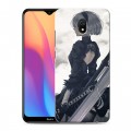 Дизайнерский силиконовый с усиленными углами чехол для Xiaomi RedMi 8A NieR:Automata