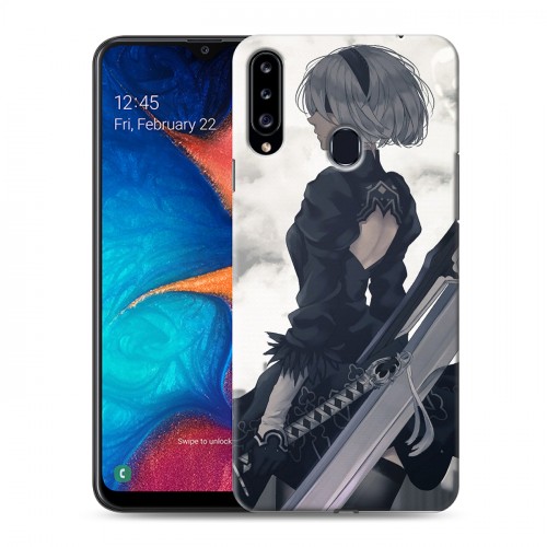 Дизайнерский пластиковый чехол для Samsung Galaxy A20s NieR:Automata