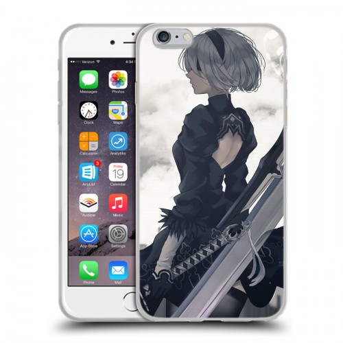 Дизайнерский силиконовый чехол для Iphone 6 Plus/6s Plus NieR:Automata