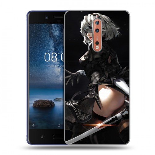 Дизайнерский пластиковый чехол для Nokia 8 NieR:Automata