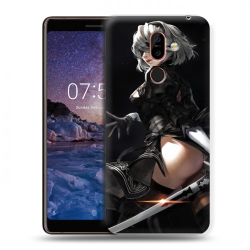 Дизайнерский пластиковый чехол для Nokia 7 Plus NieR:Automata