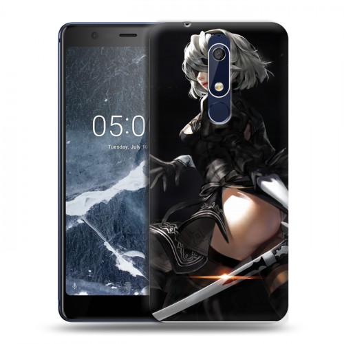 Дизайнерский пластиковый чехол для Nokia 5.1 NieR:Automata