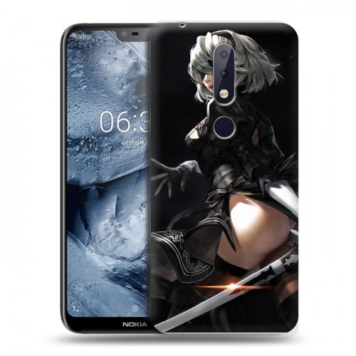 Дизайнерский силиконовый чехол для Nokia 6.1 Plus NieR:Automata