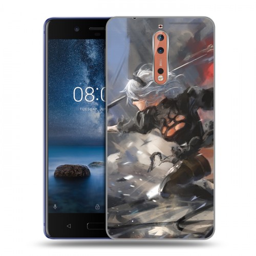 Дизайнерский пластиковый чехол для Nokia 8 NieR:Automata