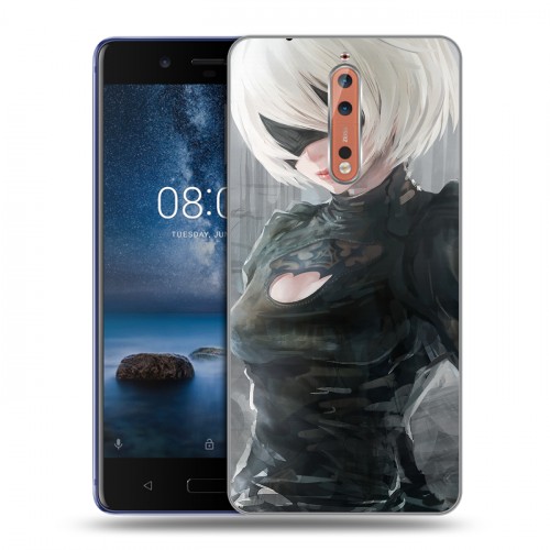 Дизайнерский пластиковый чехол для Nokia 8 NieR:Automata