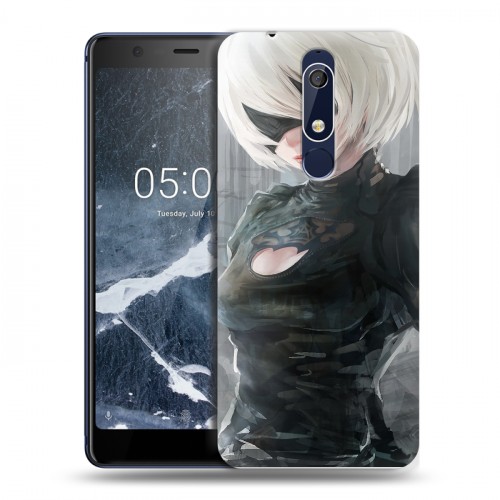 Дизайнерский пластиковый чехол для Nokia 5.1 NieR:Automata