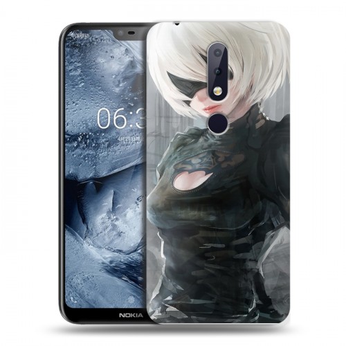 Дизайнерский пластиковый чехол для Nokia 6.1 Plus NieR:Automata