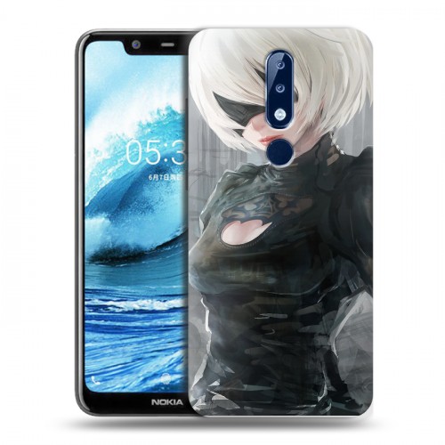 Дизайнерский силиконовый чехол для Nokia 5.1 Plus NieR:Automata