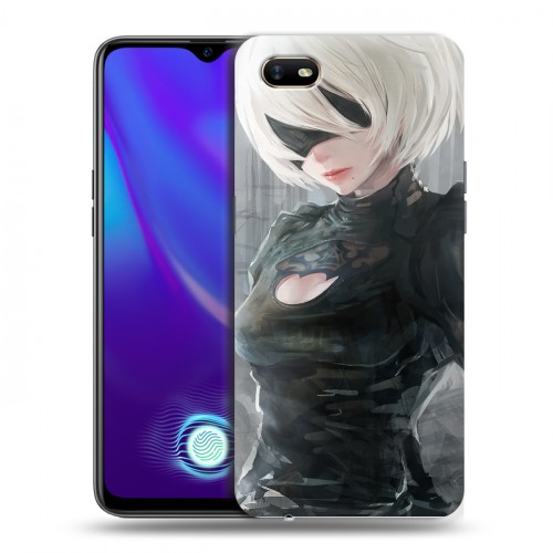 Дизайнерский силиконовый с усиленными углами чехол для OPPO A1k NieR:Automata