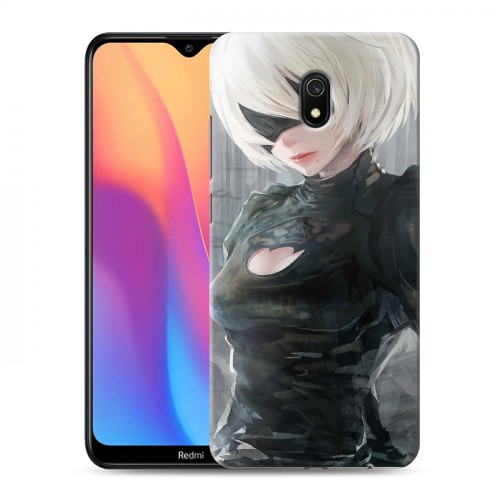 Дизайнерский силиконовый с усиленными углами чехол для Xiaomi RedMi 8A NieR:Automata