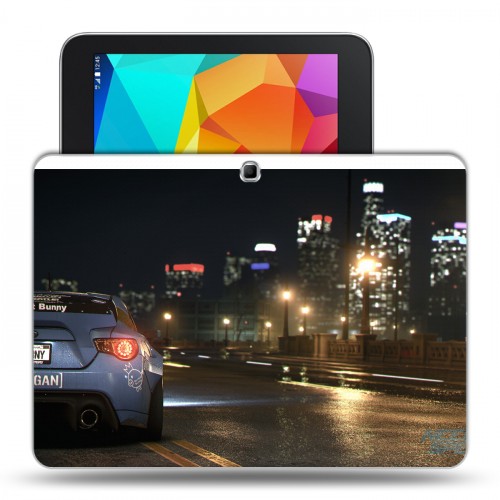 Дизайнерский силиконовый чехол для Samsung Galaxy Tab 4 10.1 Need For Speed