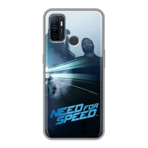 Дизайнерский силиконовый с усиленными углами чехол для OPPO A53 Need For Speed