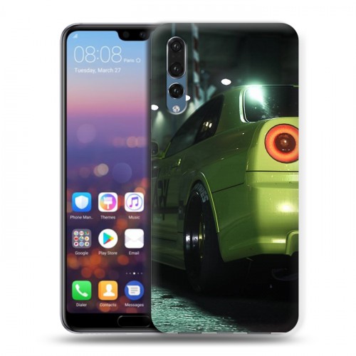 Дизайнерский силиконовый с усиленными углами чехол для Huawei P20 Pro Need For Speed