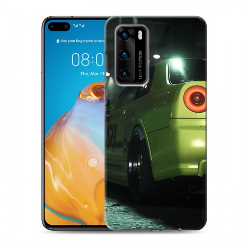 Дизайнерский пластиковый чехол для Huawei P40 Need For Speed