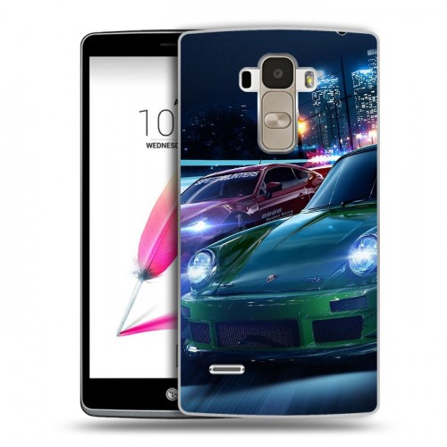 Дизайнерский пластиковый чехол для LG G4 Stylus Need For Speed