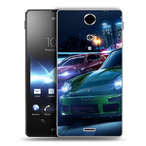 Дизайнерский пластиковый чехол для Sony Xperia TX Need For Speed