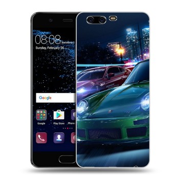 Дизайнерский силиконовый чехол для Huawei P10 Plus Need For Speed (на заказ)