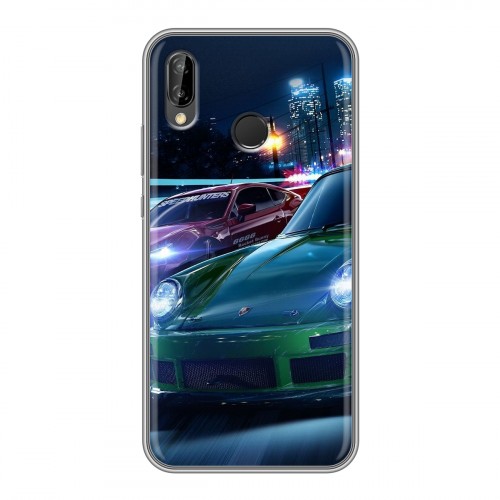 Дизайнерский силиконовый чехол для Huawei P20 Lite Need For Speed