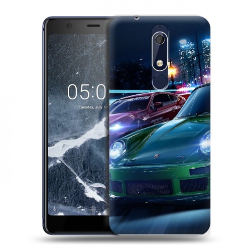 Дизайнерский пластиковый чехол для Nokia 5.1 Need For Speed