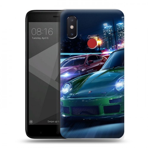 Дизайнерский пластиковый чехол для Xiaomi Mi8 SE Need For Speed